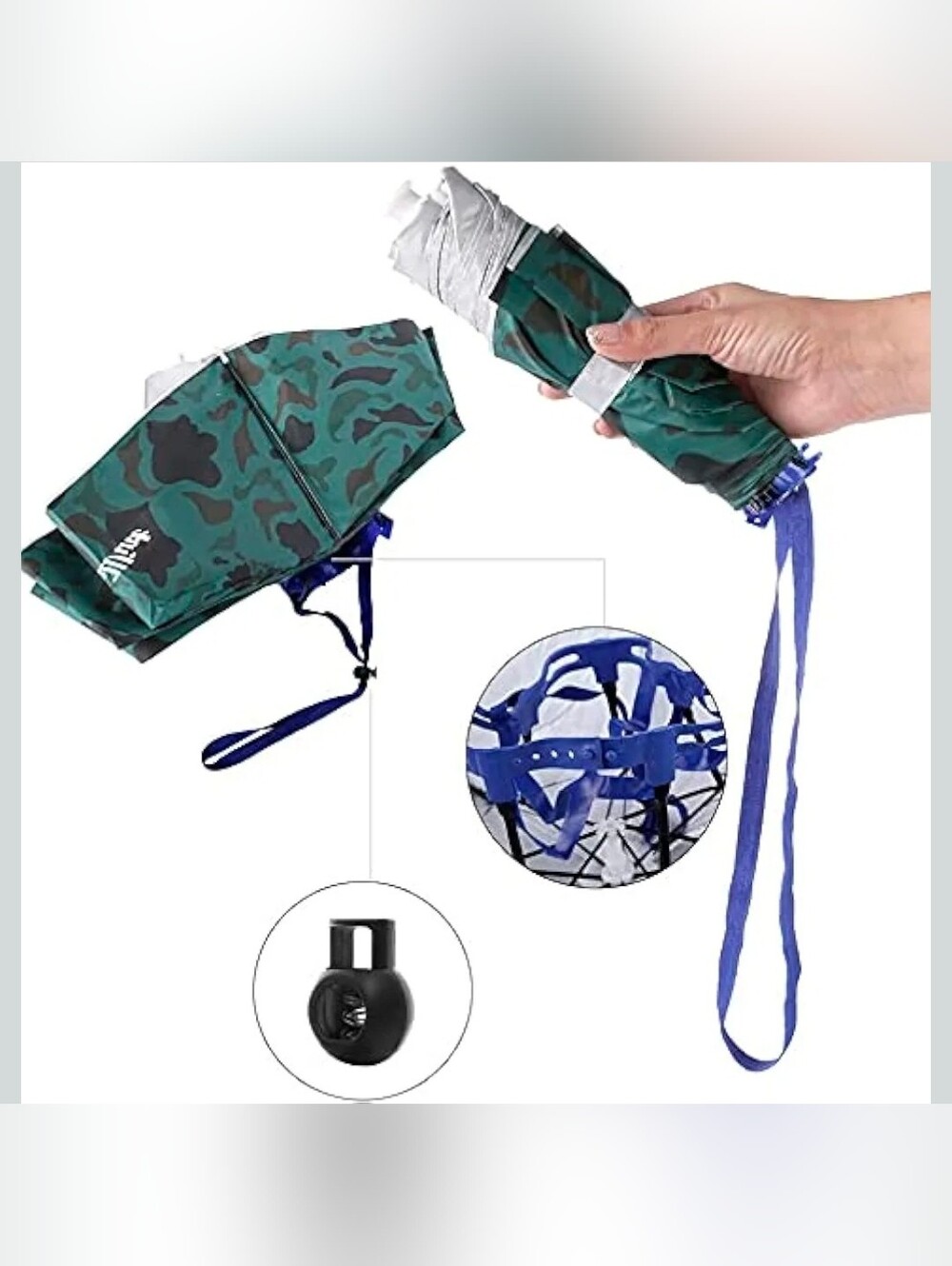 NWOT Head Umbrella - Camo & Silver - Picture 7 of 15